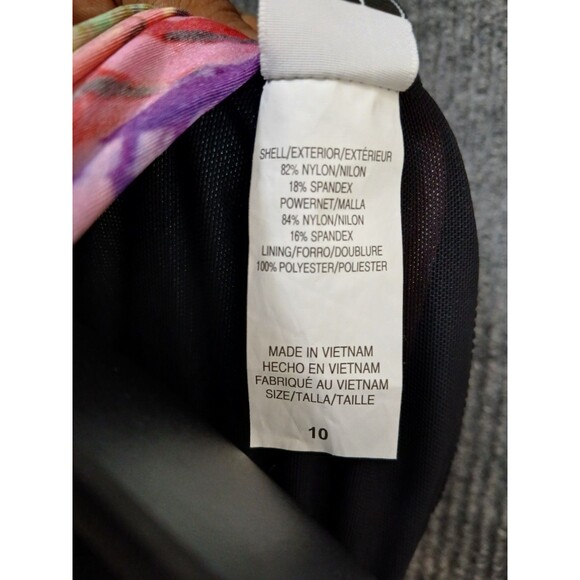 Longitude Swimsuit Vintage 1 Piece Rainbow Multicolor Women's Size 10 90s Y2K - Picture 7 of 7